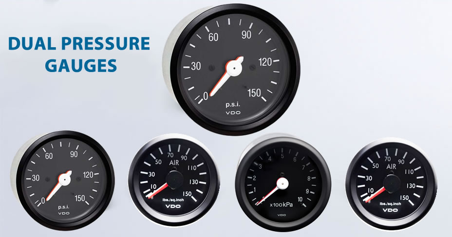 dual pressure gauges